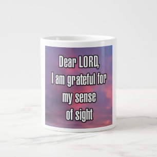 Caneca De Café Grande Querido SENHOR, sou grato pelo meu sentido de visã