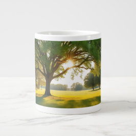 Caneca De Café Grande Quiet Time With a Big Tree 