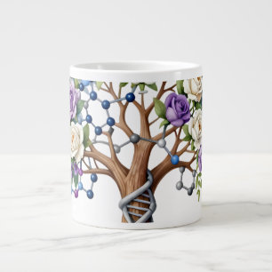 Caneca De Café Grande Química e Biologia da Árvore Molecular da Vida Flo