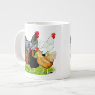 Caneca De Café Grande Quintet de Galinhas Ligadas a Sexo