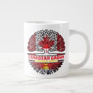Caneca De Café Grande Quiribati I-Kiribati Canadá Árvore Raiz Fla