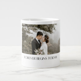 Caneca De Café Grande Raça da Manhã do Amor: Mug de Casamento Personaliz