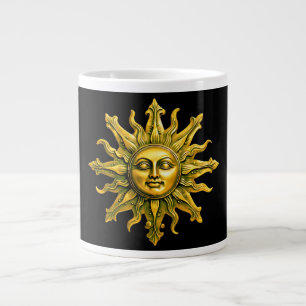 Caneca De Café Grande "Radiação Dourada Celestial" O Sol