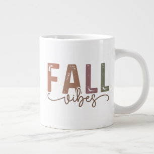 Caneca De Café Grande Rainbow Fall Vibes