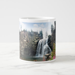 Caneca De Café Grande Rainbow Falls Waterfall - Devils Postpile - Sierra