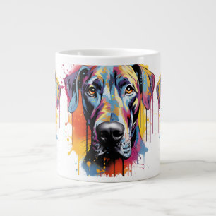 Caneca De Café Grande Rainbow Great Dane Watercolor