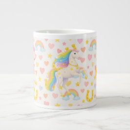 Caneca De Café Grande Rainbow Mane Horses Coffee Mug — Cooper & Cody