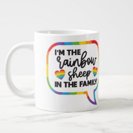 Caneca De Café Grande Rainbow Shep Large Mug