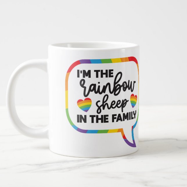 Caneca De Café Grande Rainbow Shep Large Mug (Esquerda)