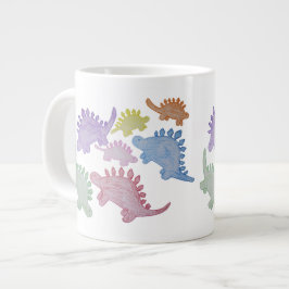 Caneca De Café Grande Rainbow Stegosaurus Giant Coffee Mug
