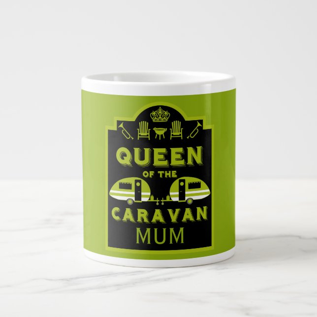 Caneca De Café Grande Rainha da Caravana (Frente)