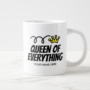 Caneca De Café Grande Rainha de Tudo caneca extra grande presente