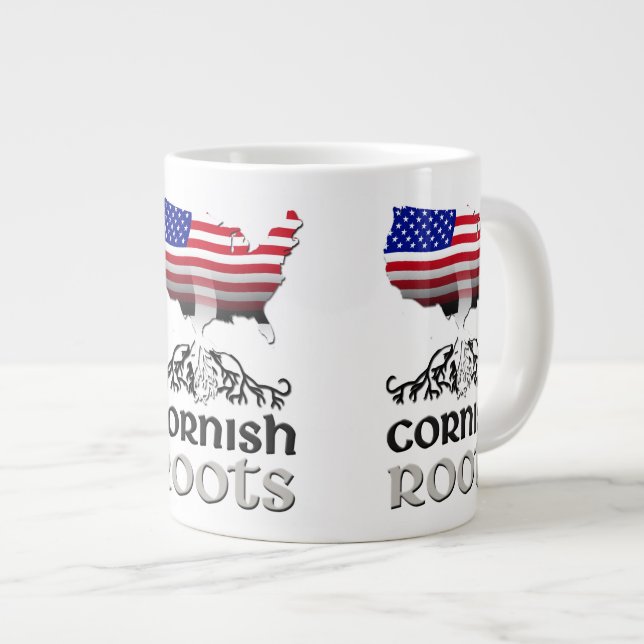 Caneca De Café Grande Raízes de Ancestrais Cornamerica (Frente Esquerda)