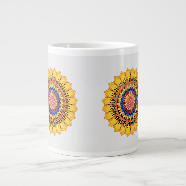 Caneca De Café Grande Rajado dourado  (Frente)