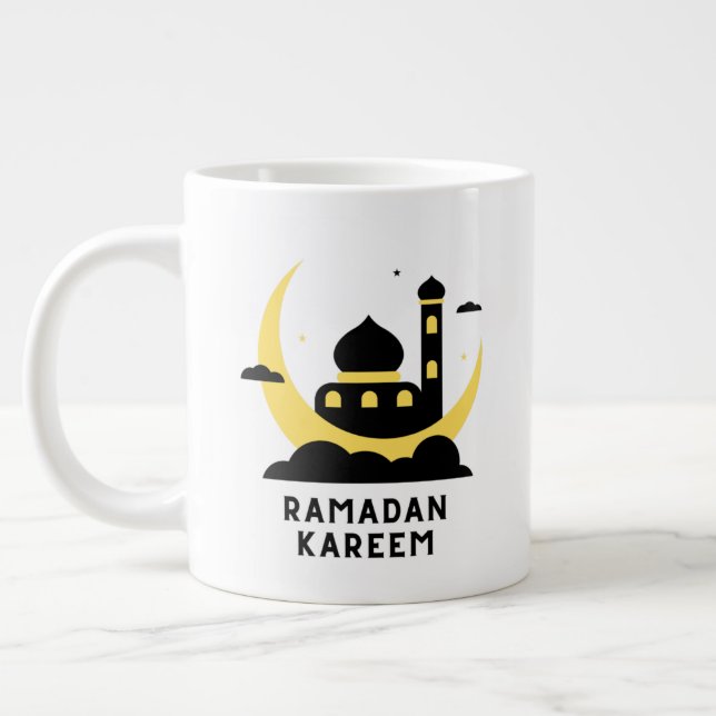 Caneca De Café Grande Ramadan Kareem mug muçulmano Ramadã (Esquerda)