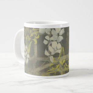 Caneca De Café Grande Ramificação de Flor I Padrão