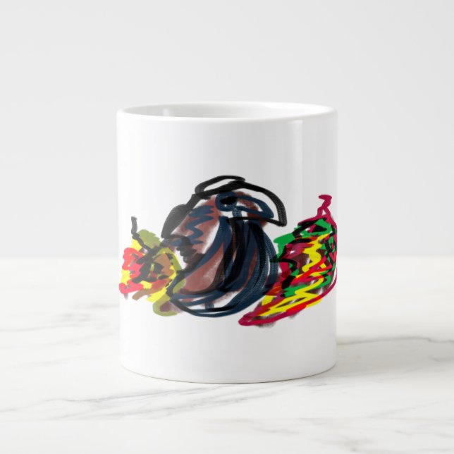 Caneca De Café Grande Raven relaxe outono (Frente)