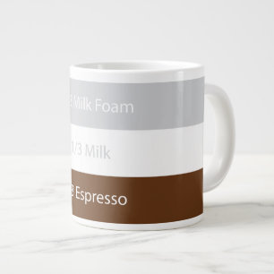 Caneca De Café Grande Receber café cappuccino Design de texto