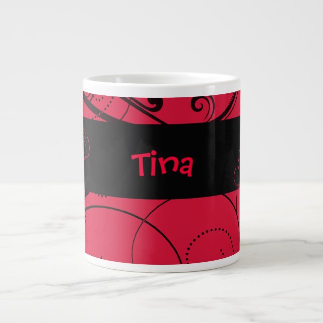 Caneca De Café Grande Red and Black Jumbo Mug (Frente)