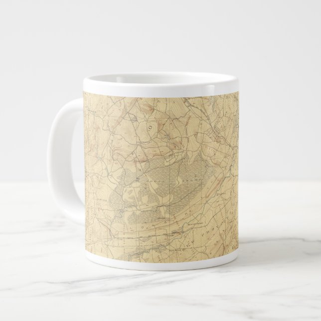 Caneca De Café Grande Red Sandstone, Nova Jersey 2 (Frente Esquerda)