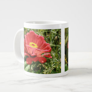 Caneca De Café Grande Red Zinnia Mug