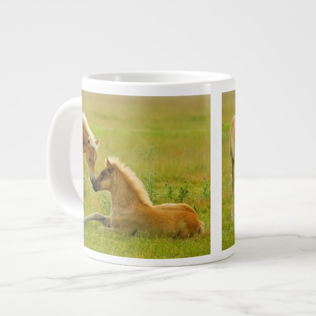 Caneca De Café Grande Refeições de cavalos (Frente Esquerda)