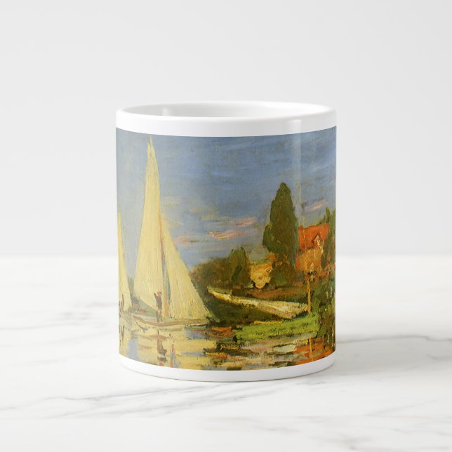 Caneca De Café Grande Regatta na Argentina por Claude Monet (Frente)