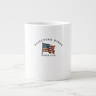 Caneca De Café Grande Rejeitando Reis Desde 1776 América