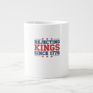 Caneca De Café Grande Rejeitando Reis Vintage Desde 1776 Estilo Clássico