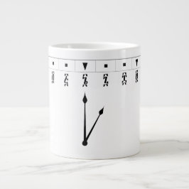 Caneca De Café Grande Relógio Numérico Etíope