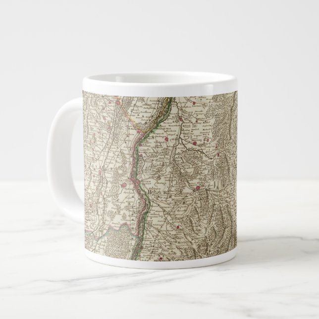Caneca De Café Grande Reno River Valley, França (Frente Esquerda)