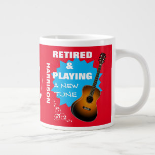 Caneca De Café Grande Repórteres Músicos Engraçados Dizendo Gráfico de V