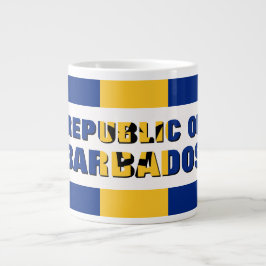 Caneca De Café Grande REPÚBLICA DO Monograma de BARBADOS