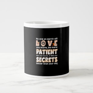 Caneca De Café Grande Resgate de Animais Amor Você Mais Design de Amante