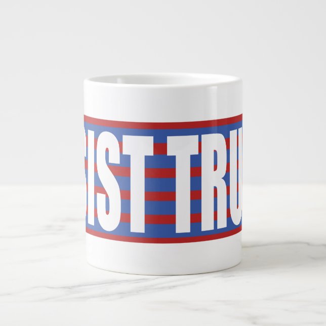 CANECA DE CAFÉ GRANDE RESISTIR TRUMP (Frente)
