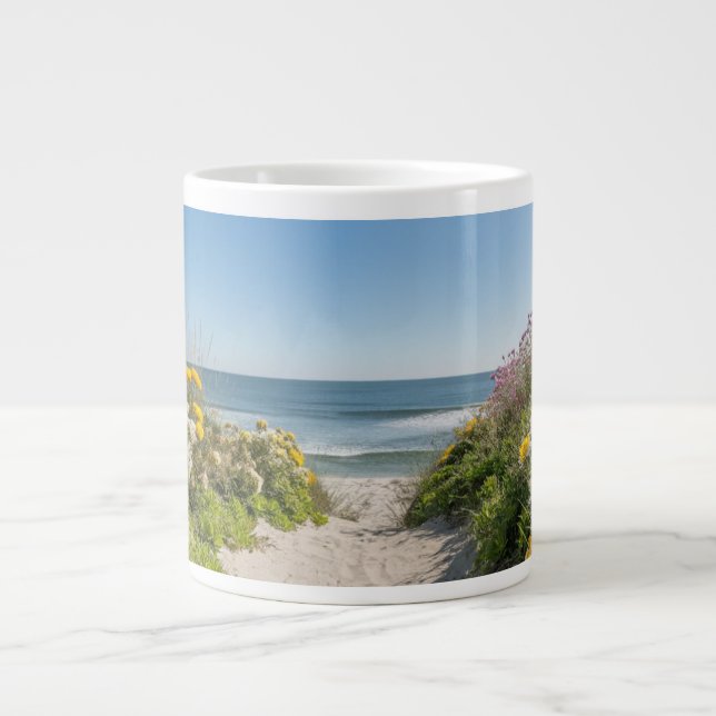 Caneca De Café Grande Respiração de Verão pela margem (Frente)