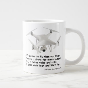 Caneca De Café Grande Respostas do Drone para Jumbo Mug