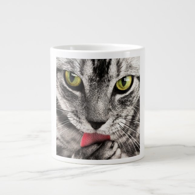 Caneca De Café Grande Retrato de Cat (Frente)
