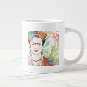Caneca De Café Grande Retrato de Frida Kahlo
