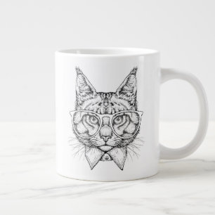 Caneca De Café Grande Retrato de Maine Coon