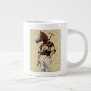 Caneca De Café Grande Retrato de Polo Horse
