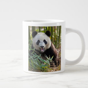 Caneca De Café Grande Retrato do Panda Sorridente