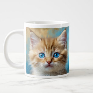 Caneca De Café Grande Retrato Gato Adorável