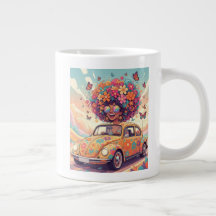 Retro Anos 70 Poder das Flores Groovy