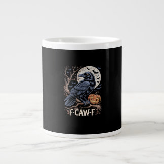 Caneca De Café Grande Retro F-Caw-F Bird Crow Funny Crow Bird Cawing Gru
