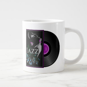 Caneca De Café Grande Retro Jazz