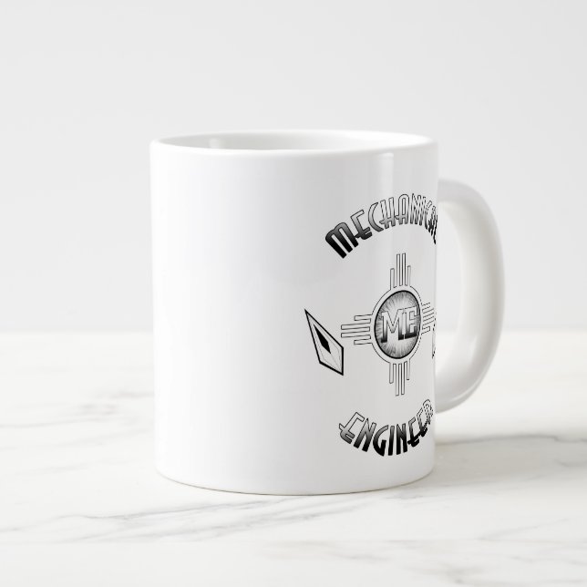 Caneca De Café Grande Retro mecânico do Engenheiro (Frente Esquerda)