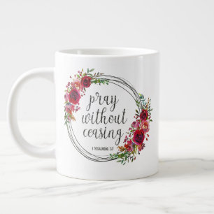 Caneca De Café Grande Rezar Sem Cessar
