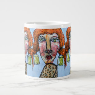 Caneca De Café Grande Rhinestone Girl
