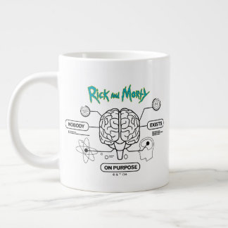Caneca De Café Grande RICK E MORTY™ | Fazer download do cérebro de backu